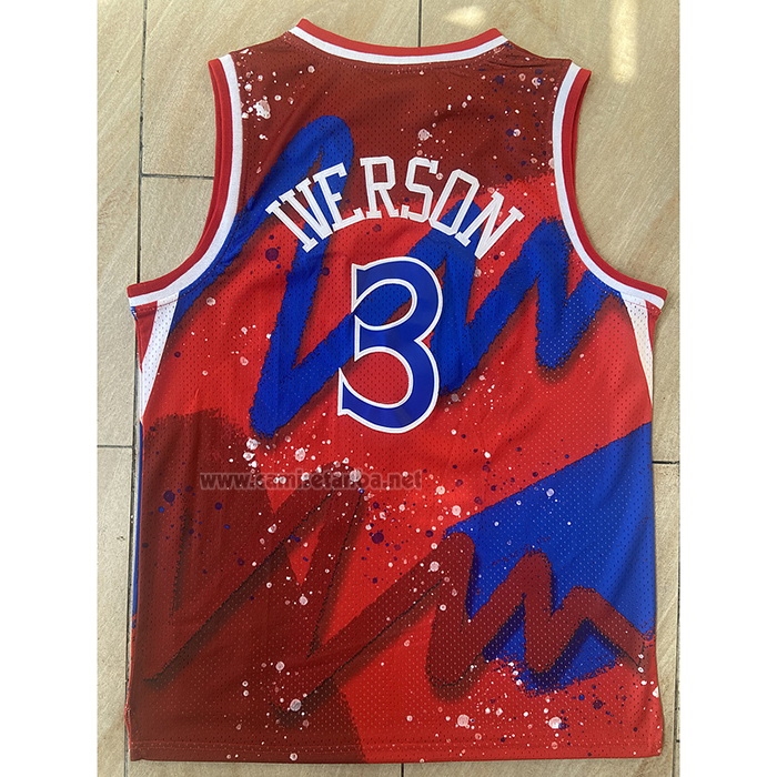 Camiseta Philadelphia 76ers Allen Iverson #3 Mitchel & Ness 1997-98 Rojo